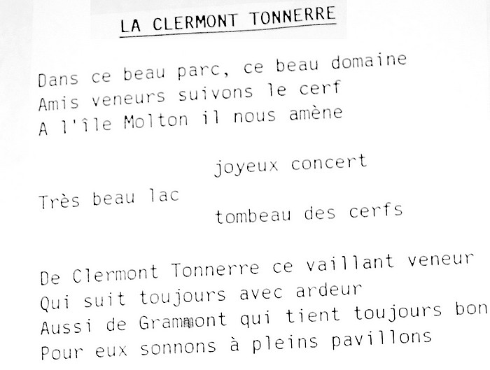 Paroles de La Clermont-Tonnerre